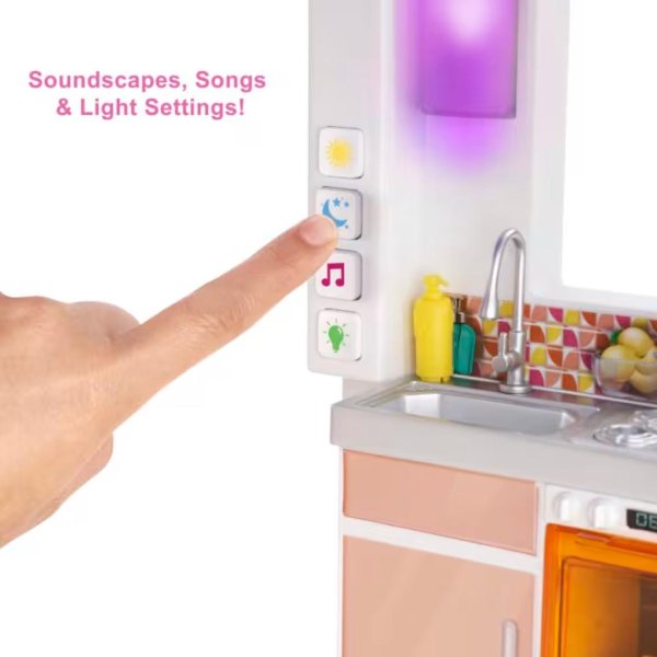 barbie dreamhouse dollhouse with pool slide elevator lights & sounds multicolour (2)