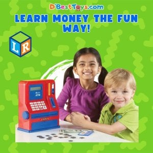Learning Resources Pretend & Play Teaching ATM Bank, Cash Register for Kids, Ages 3+
