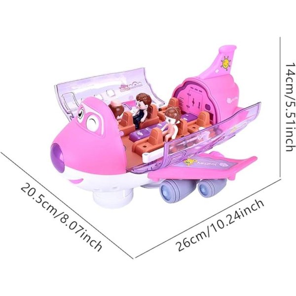 airliner universal plane with lights and sounds pink (3)