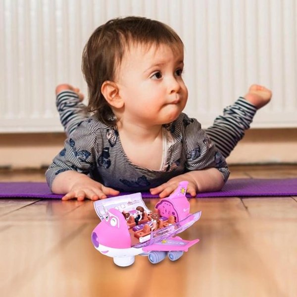 airliner universal plane with lights and sounds pink (4)