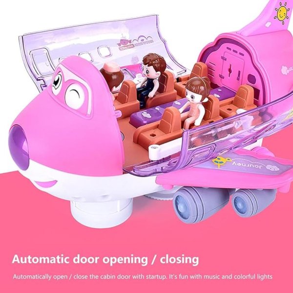 airliner universal plane with lights and sounds pink (5)