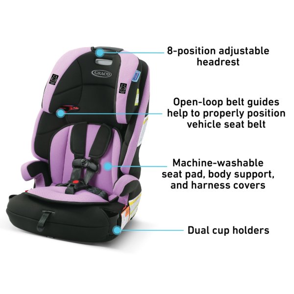 graco wayz 3 in 1 harness booster, marley (1)