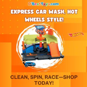Hot Wheels City Downtown Express Car Wash Playset, with 1 toy Car