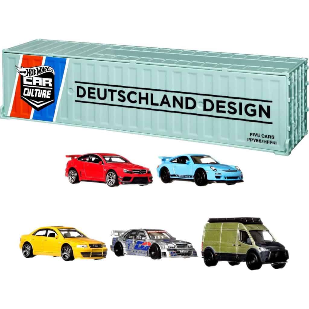 Hot Wheels Premium Car Culture Deutschland Design Container Set (5)