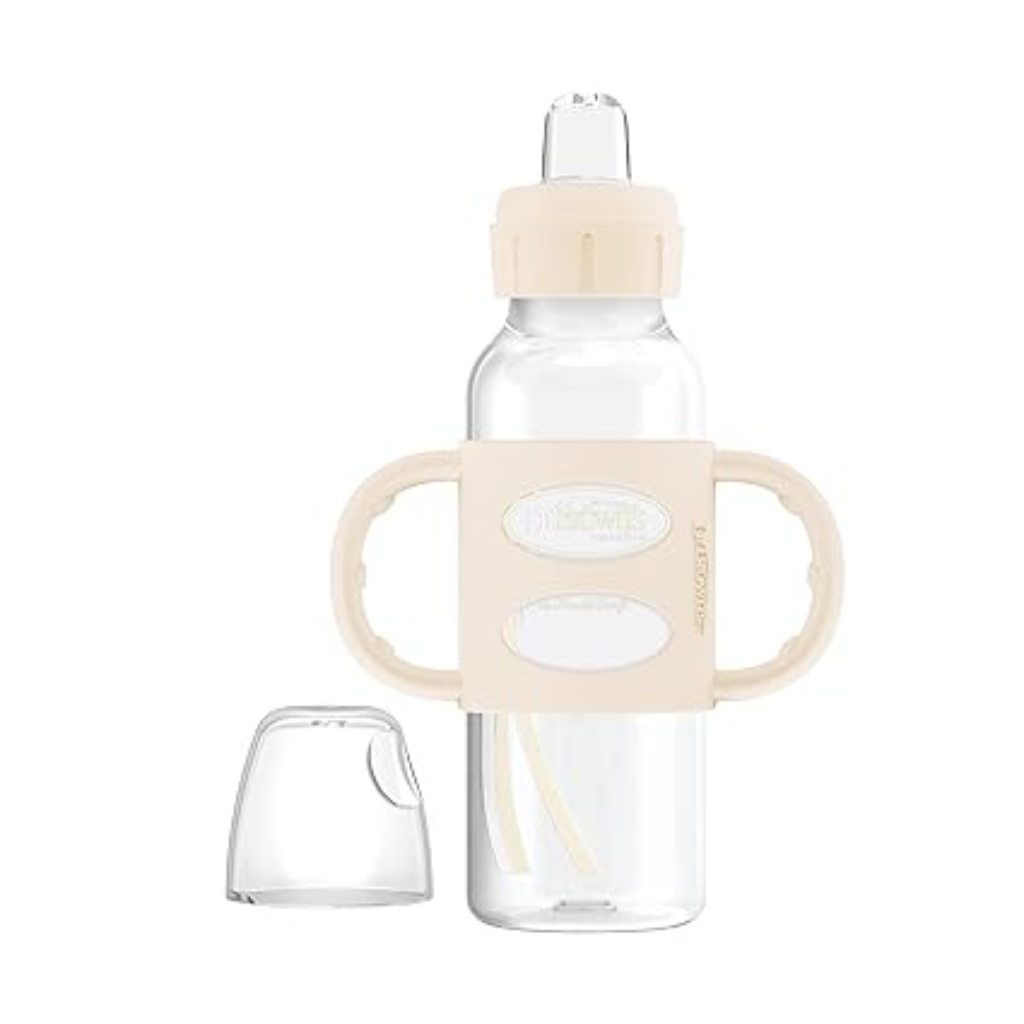 dr. brown's milestones narrow sippy bottle with silicone handles, 8oz250ml (2)