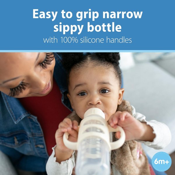 dr. brown's milestones narrow sippy bottle with silicone handles, 8oz250ml (5)