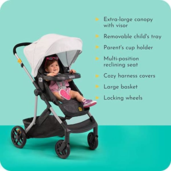 century swap on modular stroller, berry 5