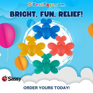 Sassy Water Filled Butterfly Teether ( Colors May Vary )