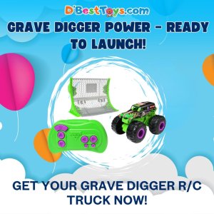 Monster Jam, Official Grave Digger Remote Control Monster Truck with Ramp