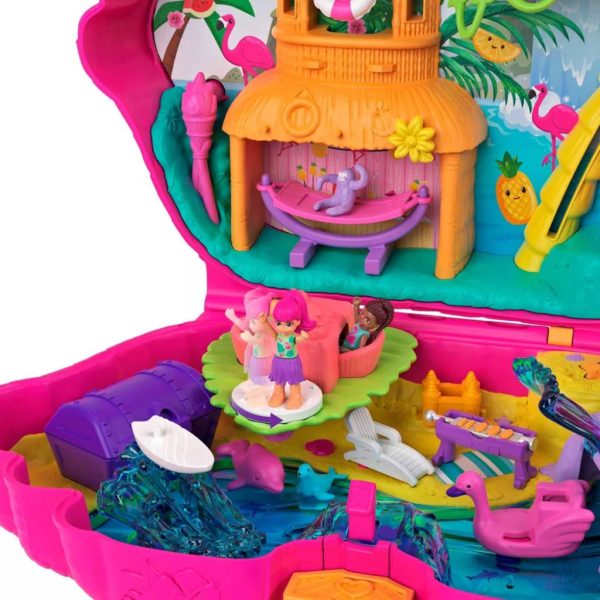 polly pocket flamingo party doll playset, 26 pieces (3)