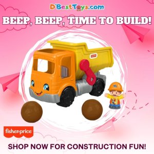 Fisher-Price Little People Work Together Dump Truck Toy With Music & Sounds, 3 Pieces, Toddler Construction Toy