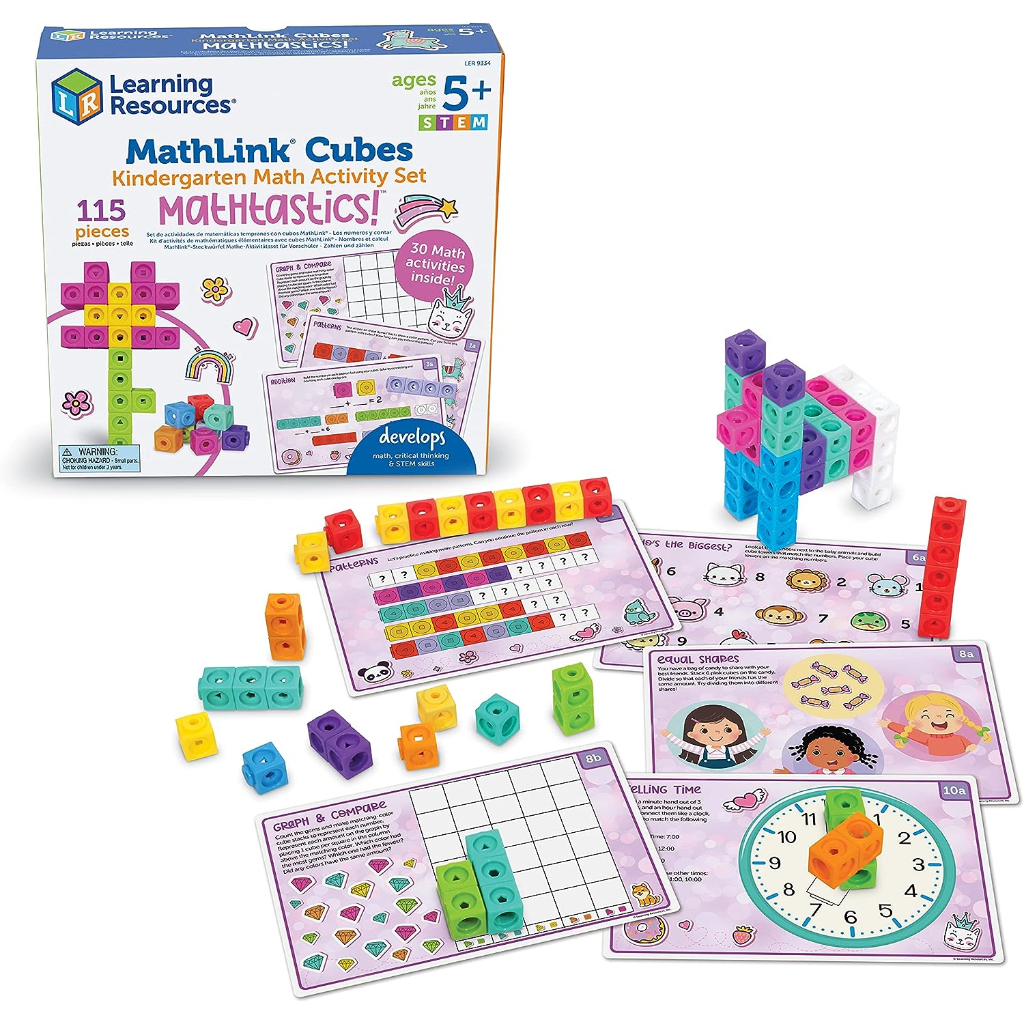 mathlink® cubes kindergarten math activity set: mathatics!5