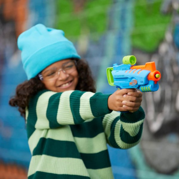 nerf elite junior ultimate starter set, 2 easy play blasters, 15 darts for kids outdoor games, ages 6 & up3