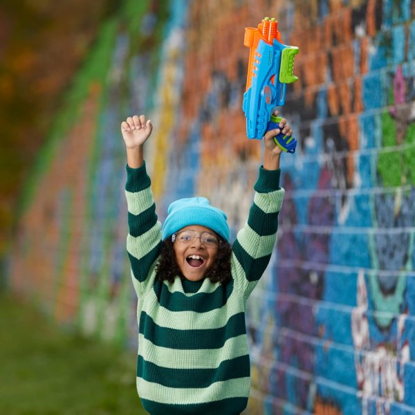 nerf elite junior ultimate starter set, 2 easy play blasters, 15 darts for kids outdoor games, ages 6 & up5
