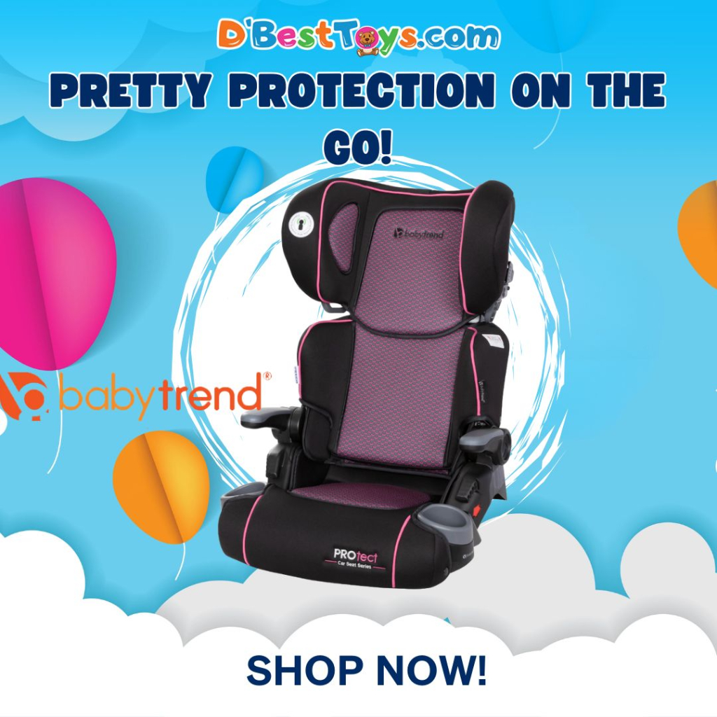 Protect 2-in-1 Folding Booster Seat - Pink Tech