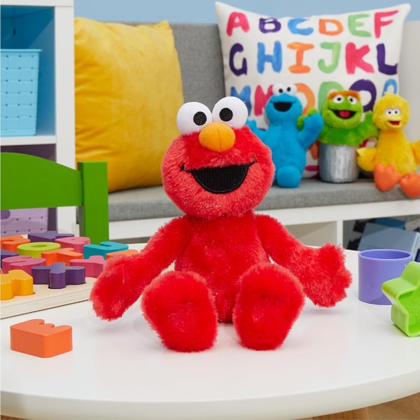 sesame street friends 8 inch elmo sustainable plush stuffed animal3