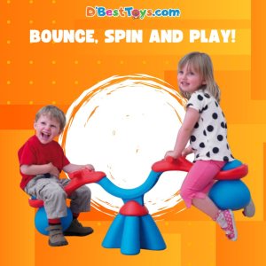 TP Toys Spiro Bouncer - Rotating See Saw, Blue/Red, One Size