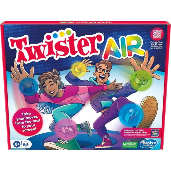 twister air game | ar app play game with wrist and ankle bands | links to smart devices | active party games for kids and adults | ages 8+ | for 1+ players10