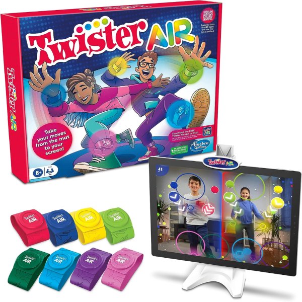 twister air game | ar app play game with wrist and ankle bands | links to smart devices | active party games for kids and adults | ages 8+ | for 1+ players11