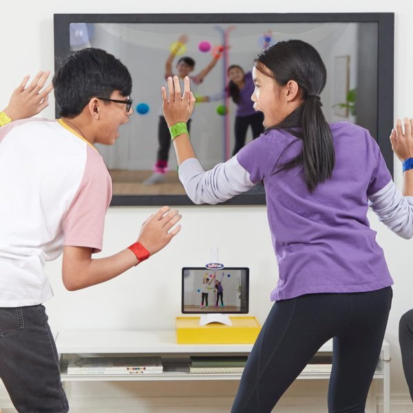 twister air game | ar app play game with wrist and ankle bands | links to smart devices | active party games for kids and adults | ages 8+ | for 1+ players3