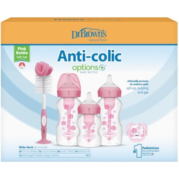 dr.browns natural flow anti colic(pink bottle gift set (2)