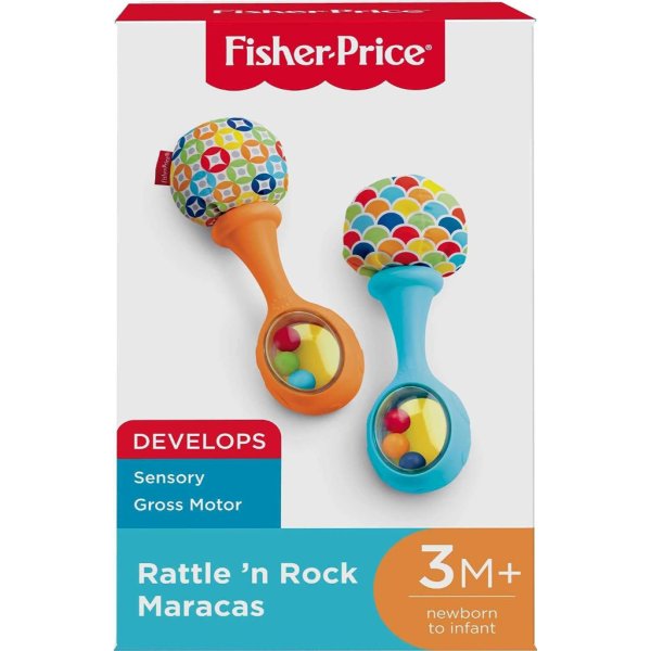 fisher price newborn toys rattle 'n rock maracas3