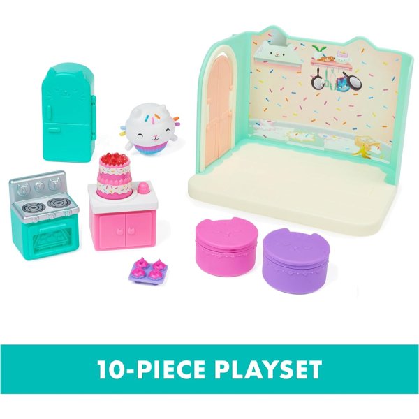 gabby's dollhouse, bakey with cakey kitchen with figure and 3 accessories, 3 furniture and 2 deliveries, kids toys for ages 3 and up1