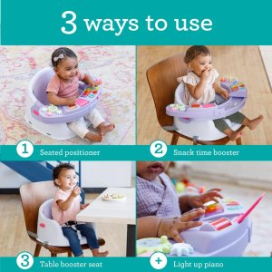 infantino music & lights 3 in 1 discovery seat and booster lavender1