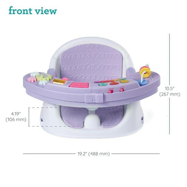 infantino music & lights 3 in 1 discovery seat and booster lavender2