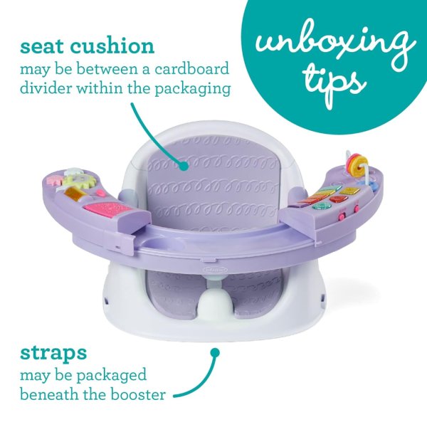 infantino music & lights 3 in 1 discovery seat and booster lavender9
