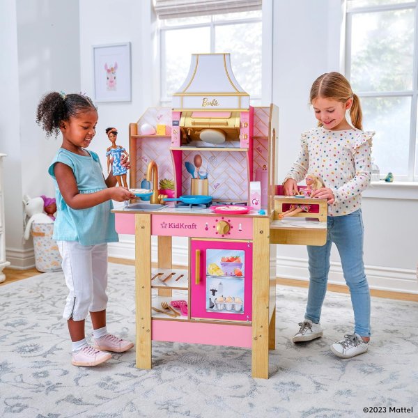 kidkraft cook with barbie™ wooden play kitchen7