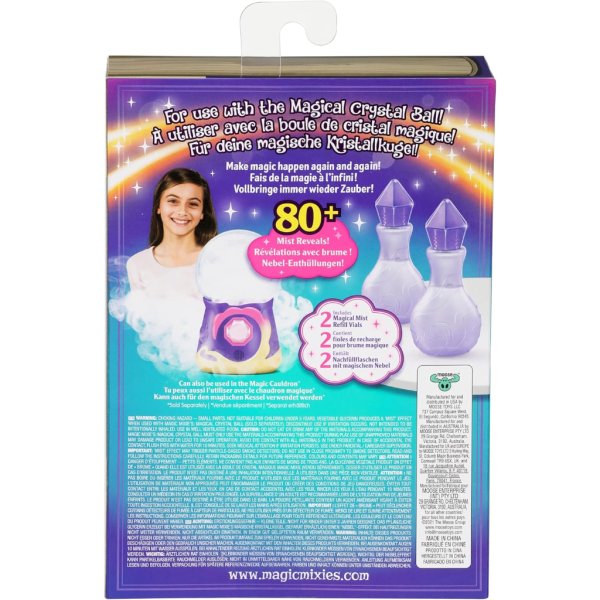 magic mixies magical mist and spells refill pack for magical crystal ball, includes 2 bottles (vial), instruction manual, vegetable glycerin6