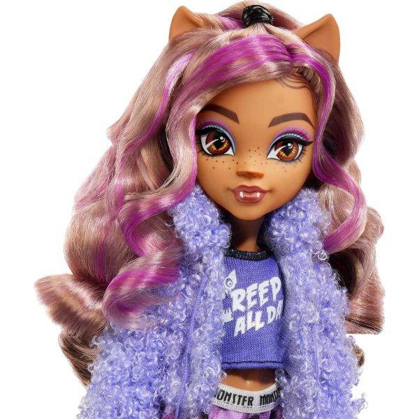 monster high doll, clawdeen wolf creepover party set with pet dog (1)