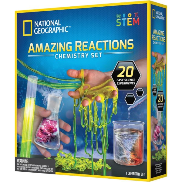 national geographic amazing reactions chemistry set mega science kit4