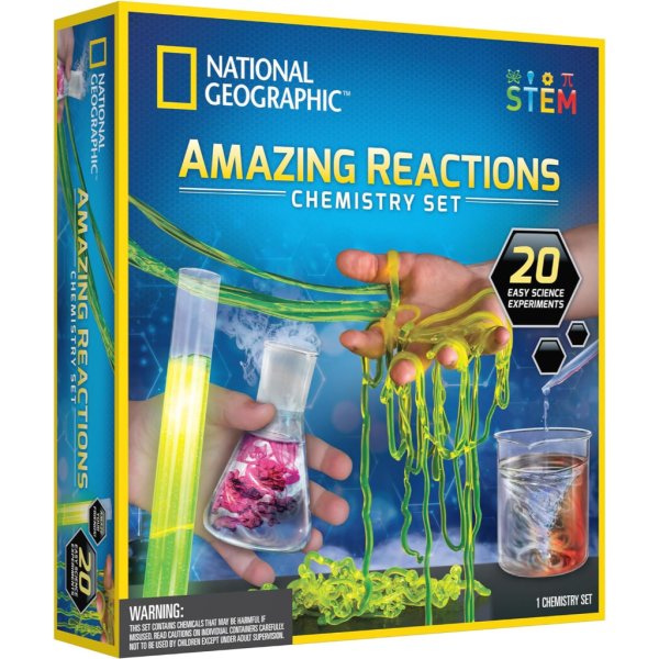 national geographic amazing reactions chemistry set mega science kit5
