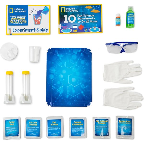 national geographic amazing reactions chemistry set mega science kit7