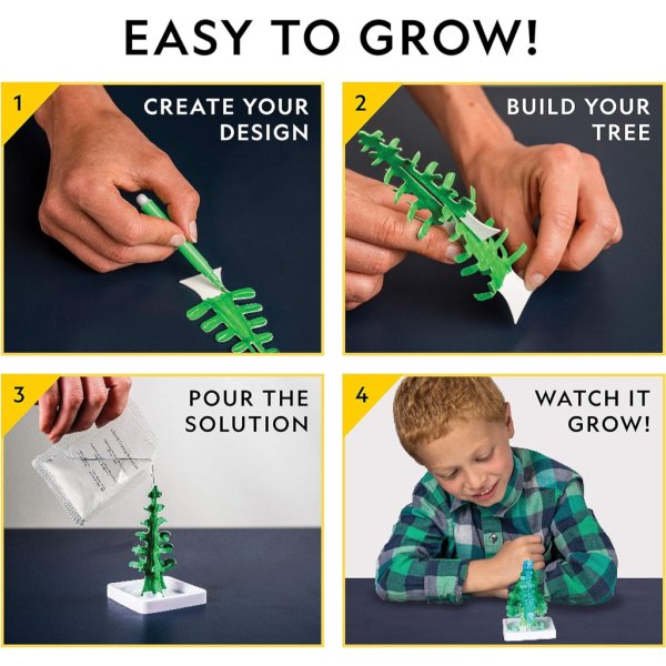 national geographic crystal growing garden – grow 3 crystal trees in just 6 hours with this crystal growing kit, stem kit (3)