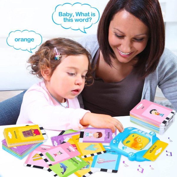 talking flash cards, kids flash cards with 448 sight words, autism sensory toys, montessori toys, speech therapy toys, toddler learning educational toy gifts for 1 2 3 4 5 year old boys and girls2