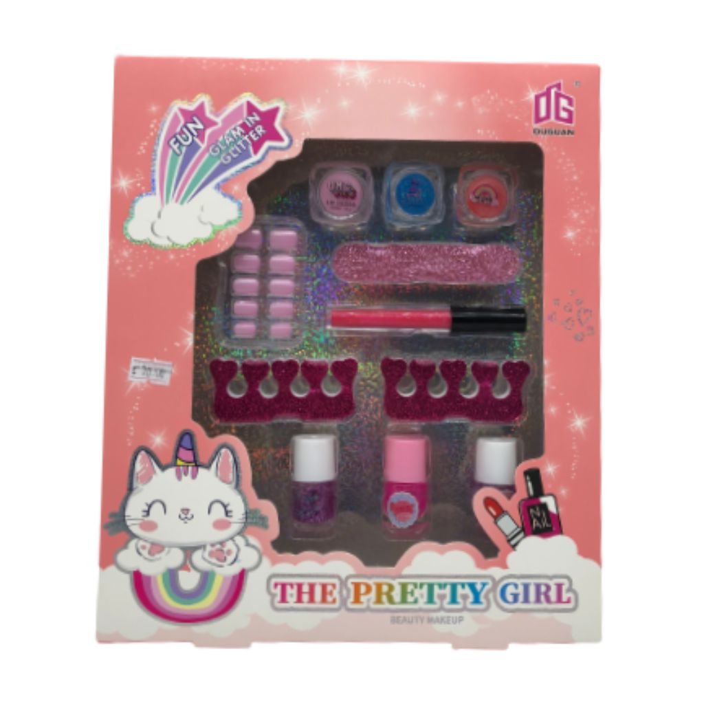 the pretty girl make up set(nail set)