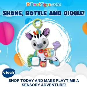 VTech Baby On-the-Go Soft Zebra, Sensory Toy