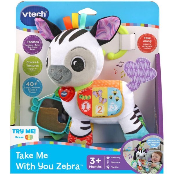 vtech baby on the go soft zebra, sensory toy8