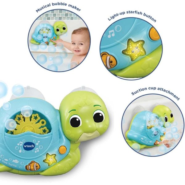 vtech bubble time turtle, bath toy (2)