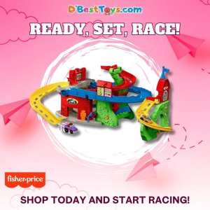 Fisher-Price Little People Toddler Race Track Playset Sit ‘n Stand Skyway