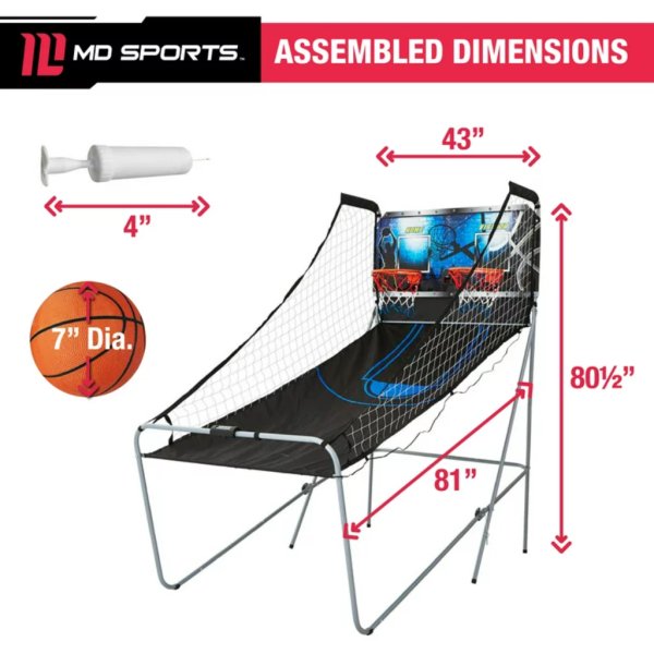 md sports best shot 2 player 81 inch foldable arcade basketball game (2)