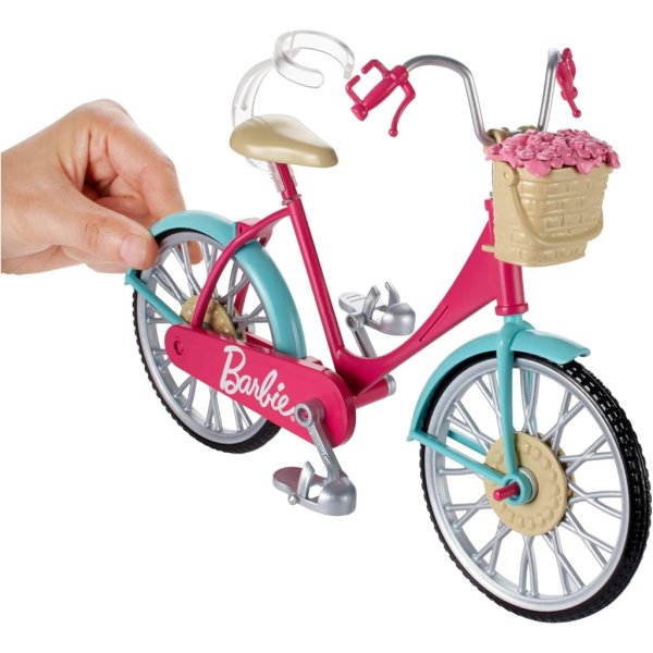 barbie bicycle with basket of flowers1