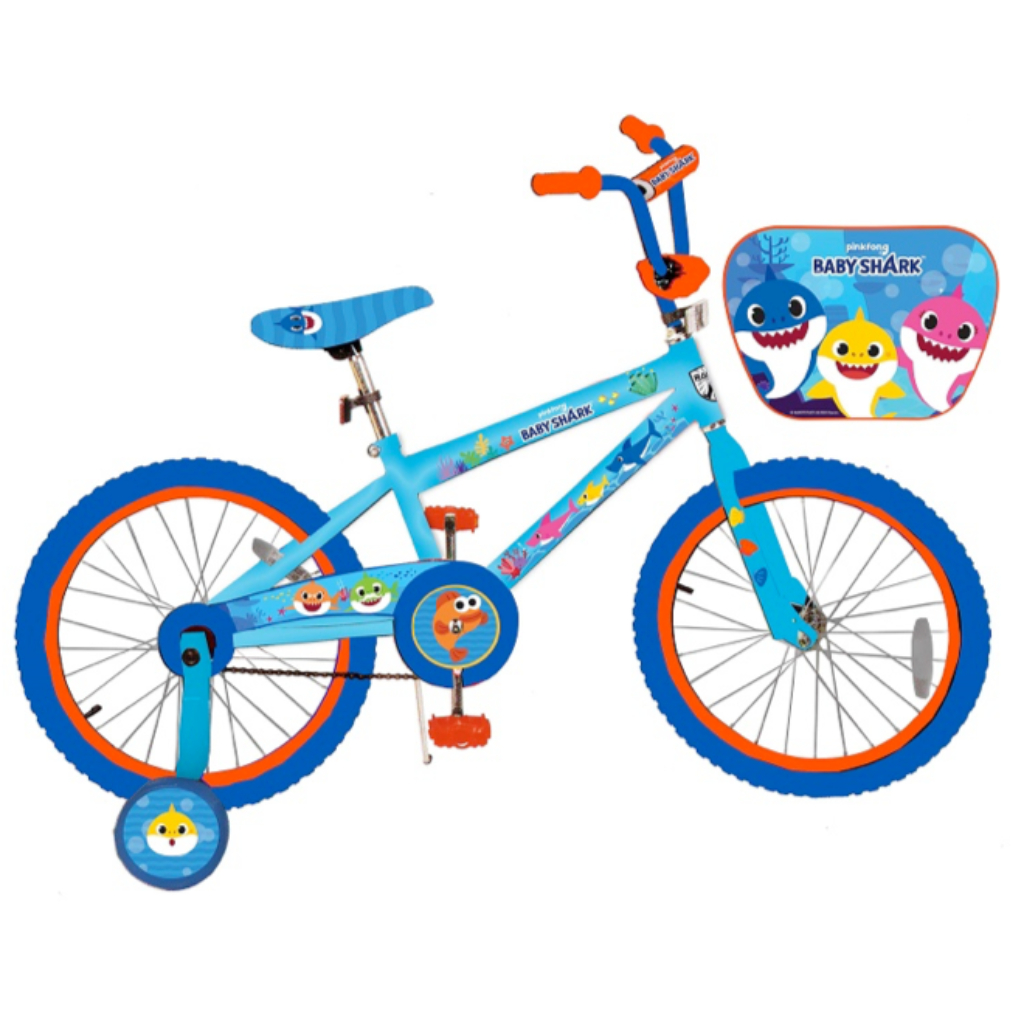 blue baby shark bicycle(12 inch)