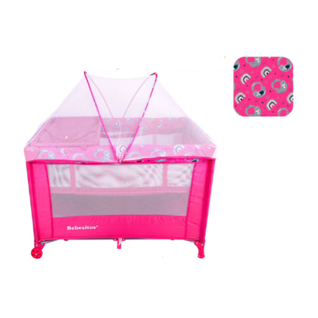 pink baby play pen