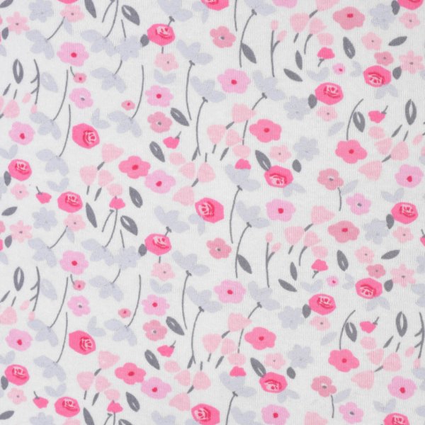 2 piece baby girls rose floral bibs & burp set one size1