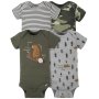 4-Pack Baby Boys Bear Short Sleeve Onesies® Bodysuits Newborn