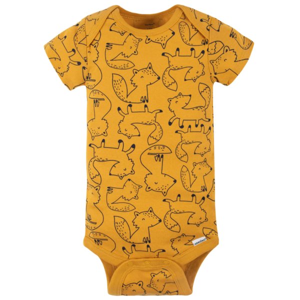 4 pack baby boys fox short sleeve onesies® bodysuits newborn8